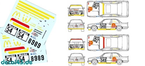 Decal bmw e30 rudi - decal, m3